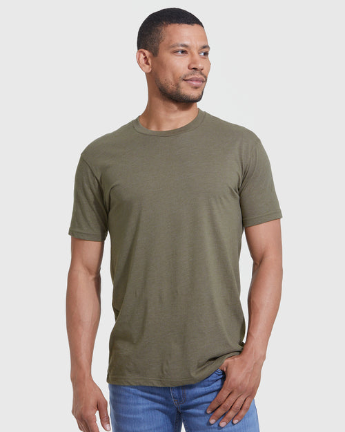 Heather Military Green Heather Military Green Classic Crew Neck