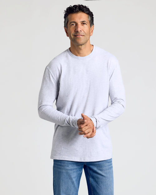 Light Heather Gray Light Heather Gray Classic Long Sleeve Crew Neck
