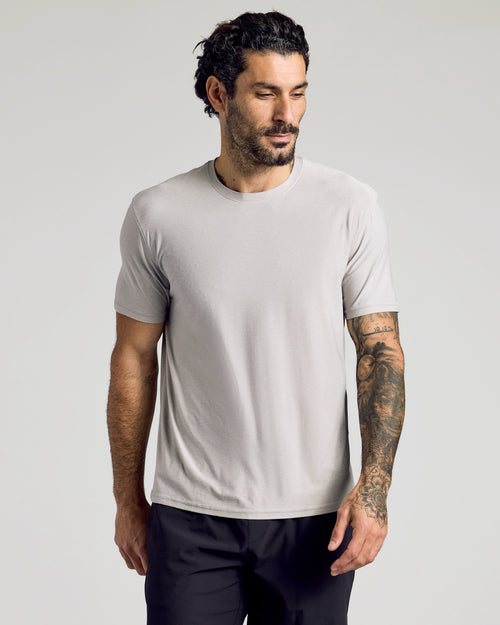 Light Heather Gray Light Heather Gray Active Crew Neck Tee