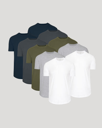 Camiseta clásica cuello redondo borde curvo
