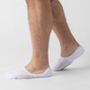 White Never Show Socks 12-Pack worn on lower legs and feet.