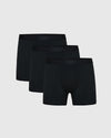 Black Boxer Trunks 3-Pack with elastic waistband and 3D pouch.