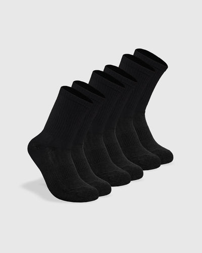 Black Half Crew Socks 3-Pack