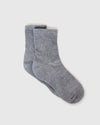 Heather Gray Half Crew Socks, seamless and contour fit for comfort.