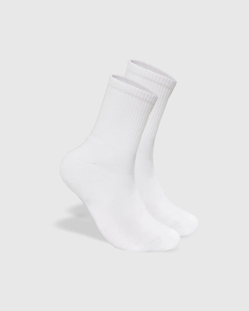 White Half Crew Socks 3-Pack