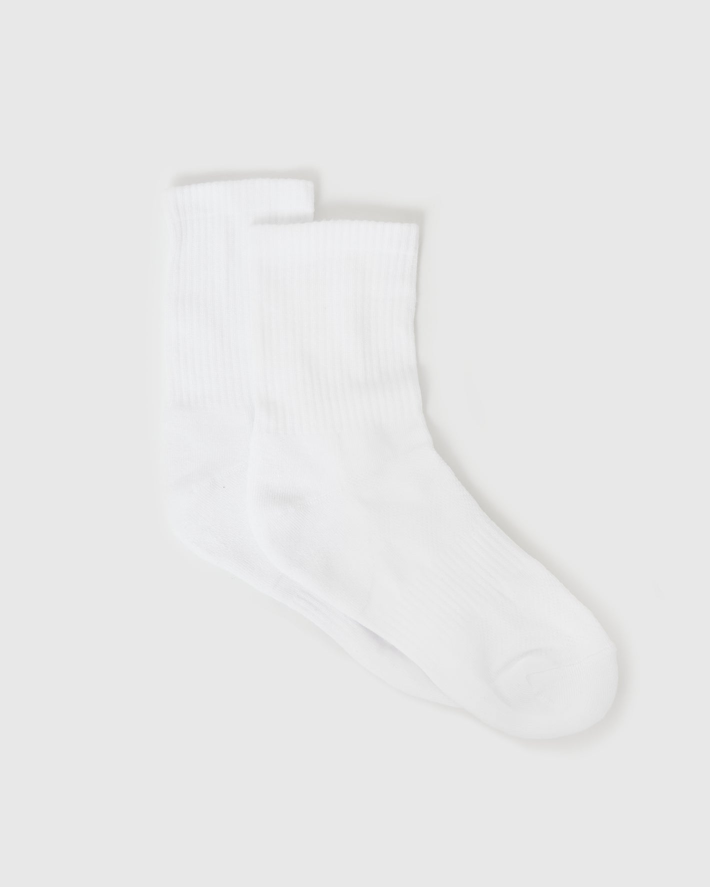 White Half Crew Socks 12-Pack, ultra-soft with seamless toe and contour seam.
