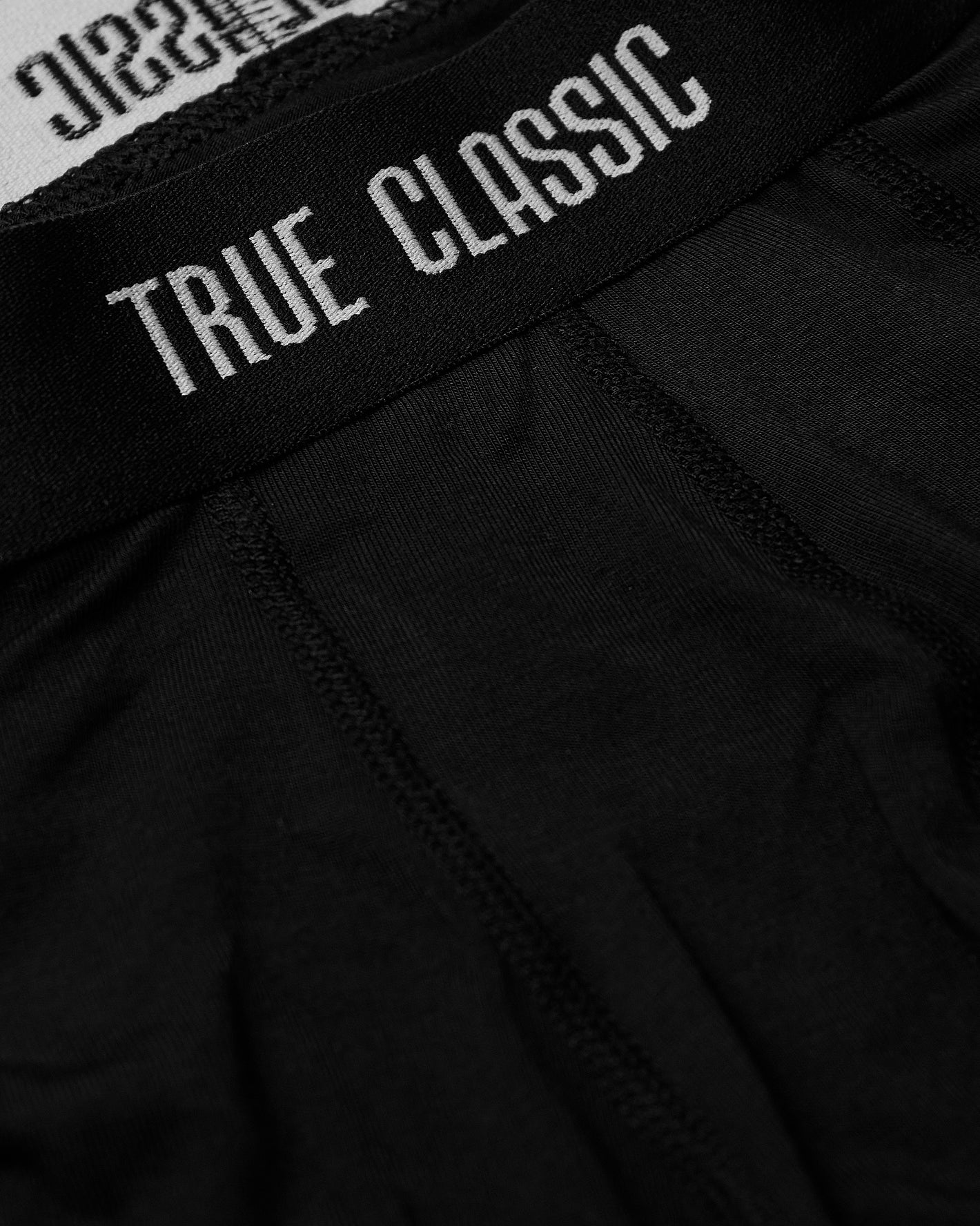 Black Logo Boxer Briefs 3-Pack with True Classic branded waistband.