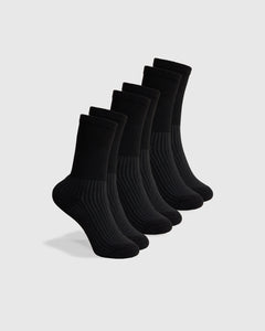 True ClassicBlack Active Crew Socks 3-Pack