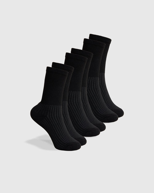 Black Active Crew Socks 3-Pack