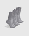 Heather Gray Active Crew Socks 3-Pack, light gray with dot pattern, solid-knit cuff.