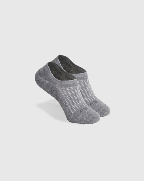 Heather Gray Active Never Show Socks 3-Pack