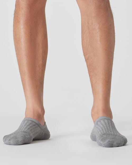 Heather Gray Active Never Show Socks 3-Pack