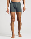 Carbon Boxer Briefs W/ Fly, worn by male model, showcasing design and fit.
