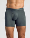 Carbon Boxer Briefs W/ Fly, showcasing fit and fabric on male model.