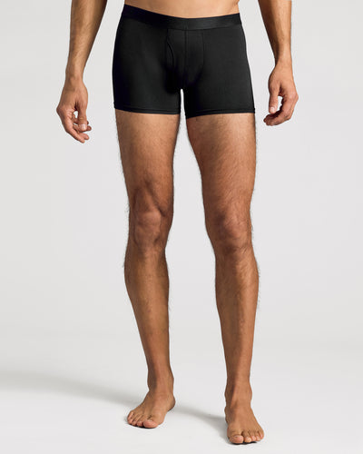 Black Boxer Trunks W/ Fly 12-Pack