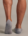 Heather Gray No Show Socks 3 Pack 2 0 on feet.