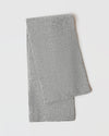 Heather Gray Sweater Scarf, ribbed knit, laid flat, ultra-soft warmth.