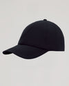 Black Active Running Cap with curved brim and adjustable closure.