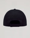 Black Active Running Cap with adjustable strap and ponytail opening.