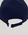 Navy Active Running Cap's adjustable strap with buckle detail.