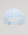 White Active Running Cap with adjustable back strap and buckle.