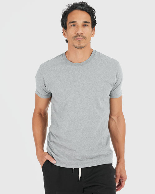 Heather Gray Short Sleeve Crew Neck Tee