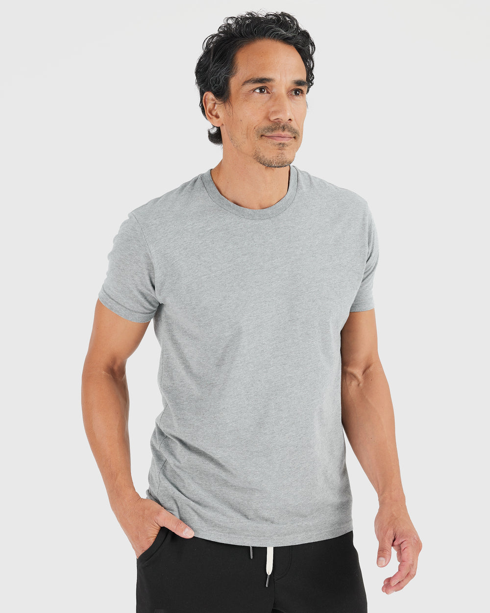 Heather Gray Short Sleeve Crew Neck Tee