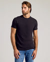 Woodland Shades Crew Neck 6-Pack: Man wears fitted black t-shirt, jeans.