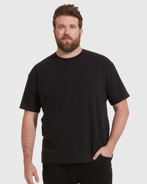 All Black Short Sleeve Crew Neck 6-Pack