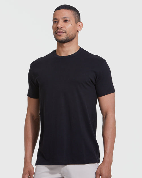 All Black Short Sleeve Crew Neck 5-Pack