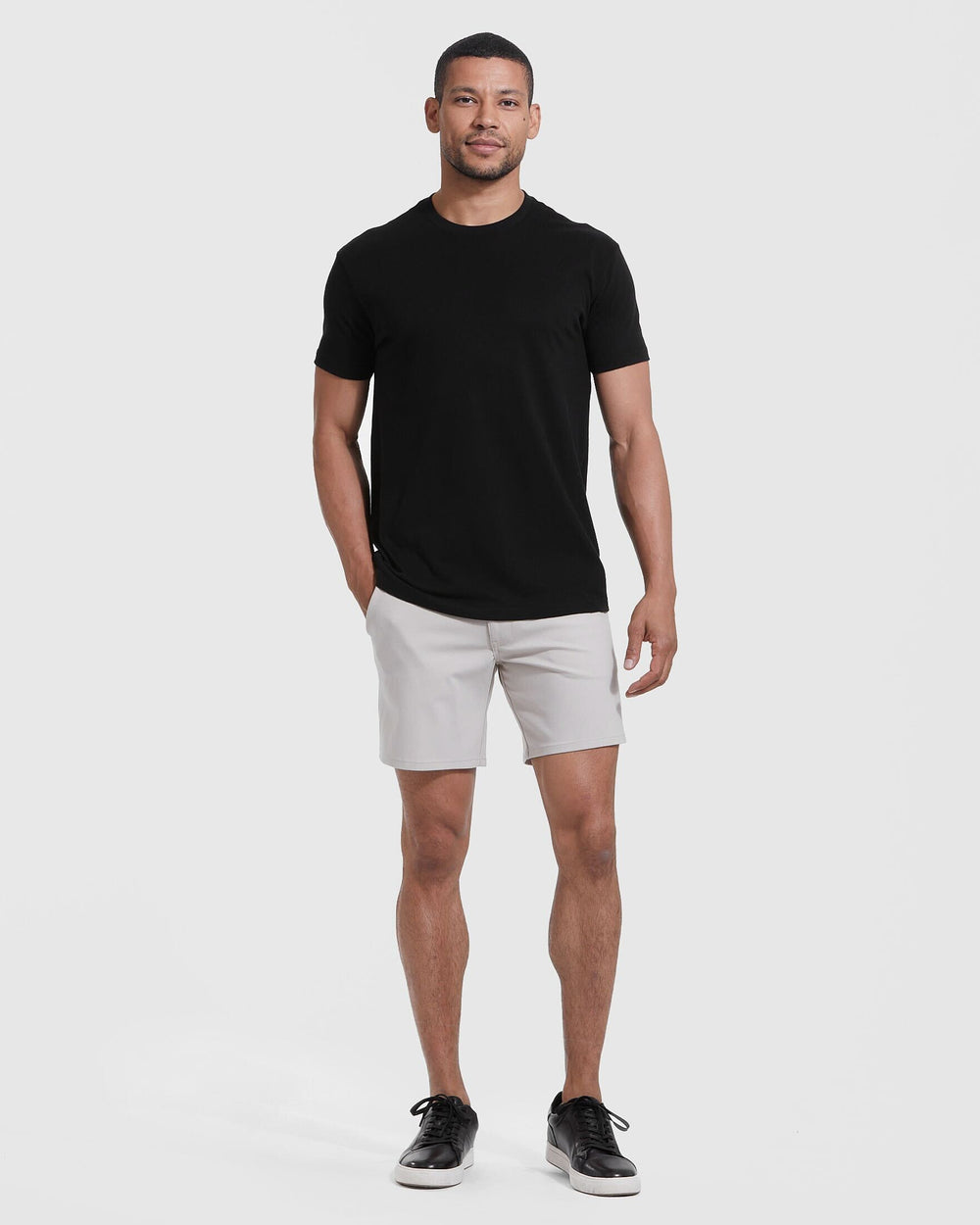 Black Short Sleeve Crew Neck Tee