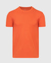 Burnt Orange Heather Classic Crew Neck T-shirt displayed flat.