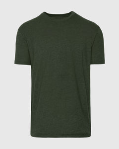 True ClassicDark Heather Olive Short Sleeve Crew Neck Tee