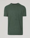 Dark Heather Olive Classic Crew Neck, short-sleeve t-shirt on neutral background.