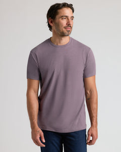 True ClassicDark Heather Amethyst Short Sleeve Crew Neck Tee