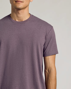 True ClassicDark Heather Amethyst Short Sleeve Crew Neck Tee