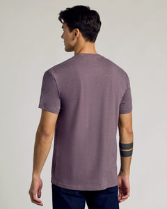 True ClassicDark Heather Amethyst Short Sleeve Crew Neck Tee