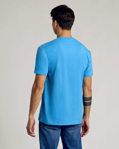 True ClassicDark Heather Bahama Blue Short Sleeve Crew Neck Tee