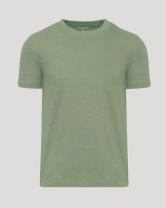 True ClassicDark Heather Bay Green Classic Crew Neck T-shirt displayed flat.