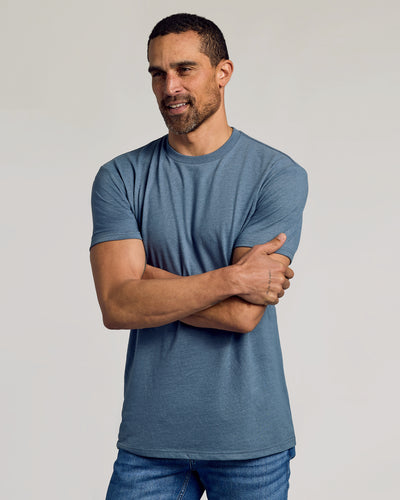 Klassischer Rundhals - Dark Heather Tempest