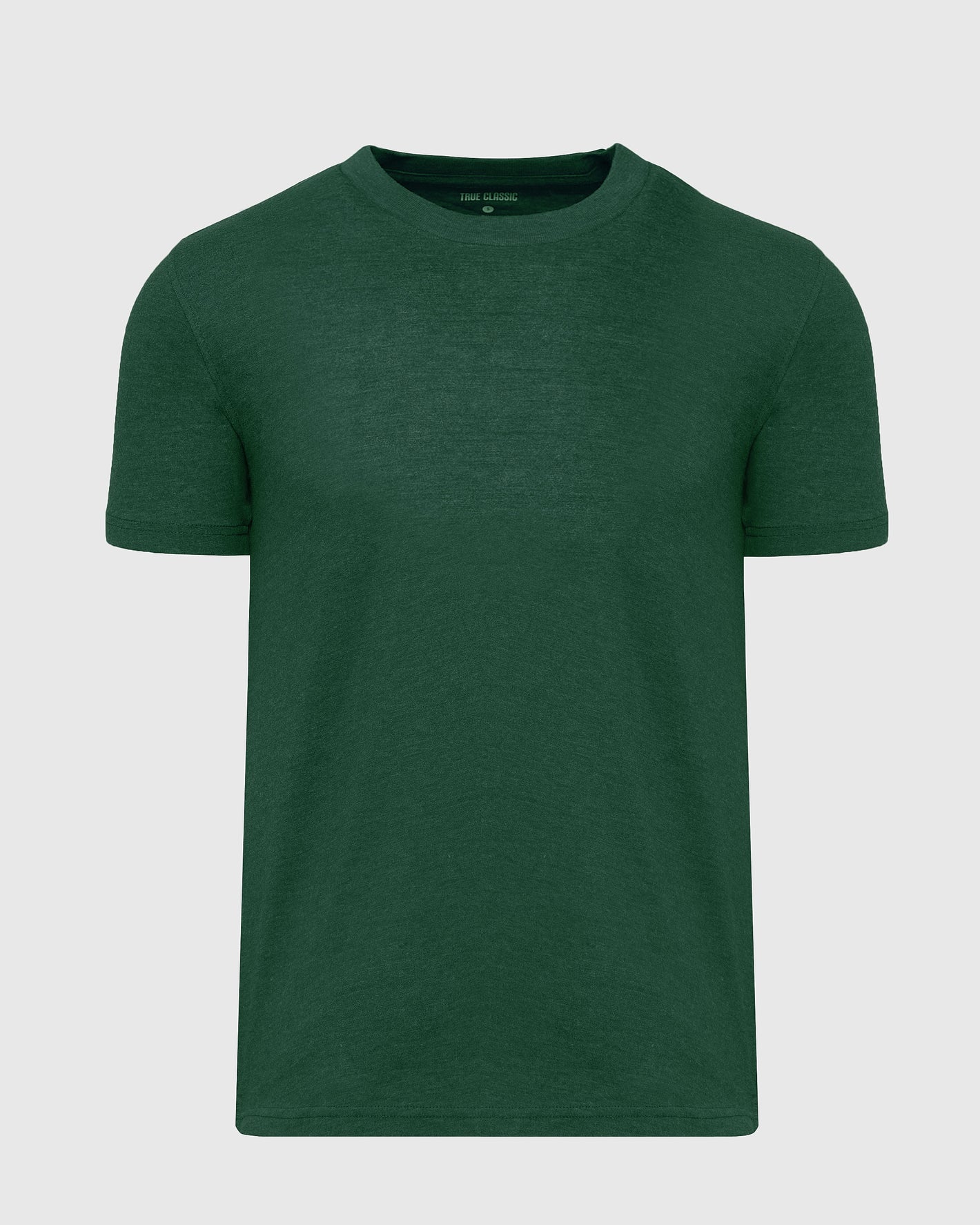 Evergreen Heather Classic Crew Neck t-shirt in soft knit fabric.
