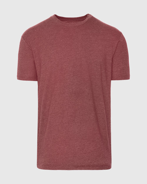 Heather Crimson Short Sleeve Crew Neck Tee