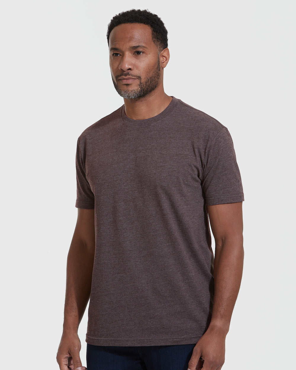 Heather Dark Oak Short Sleeve Crew Neck Tee