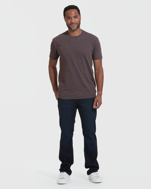 Heather Dark Oak Short Sleeve Crew Neck Tee