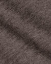 Heather Dark Oak Classic V-Neck fabric close-up, showcasing knit texture.