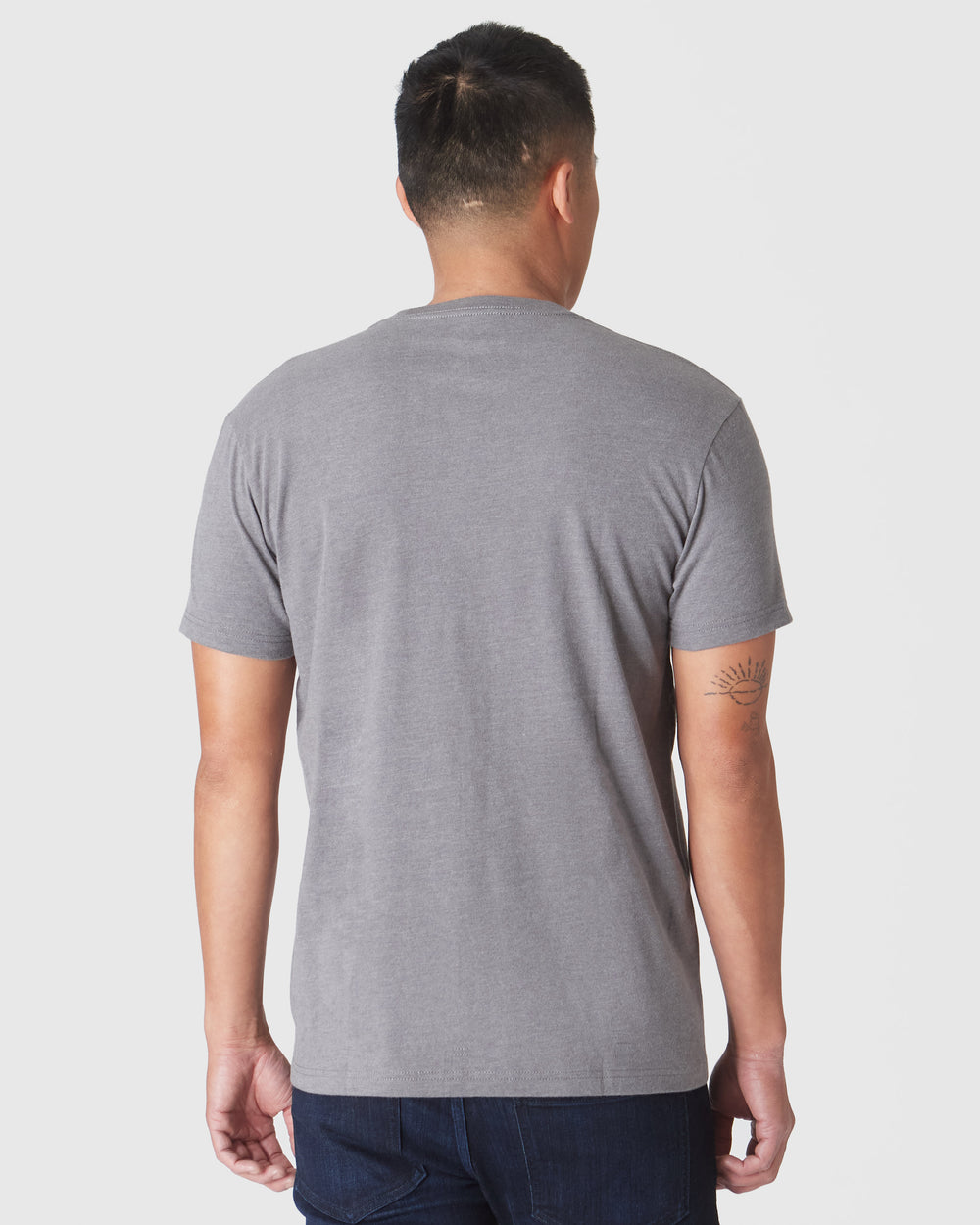 Heather Graphite Short Sleeve Crew Neck Tee