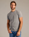 Earth Tones Variety 6-Pack: Heather Gray Tee and Blue Jeans.