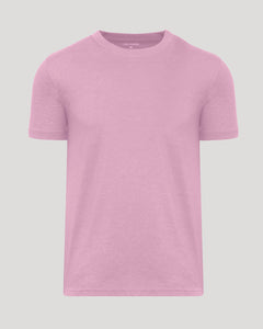 True ClassicHeather Mauve Classic Crew Neck, plain light-pink, short-sleeve T-shirt.