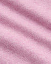 Heather Mauve Classic Crew Neck in soft, pink knit fabric close-up.