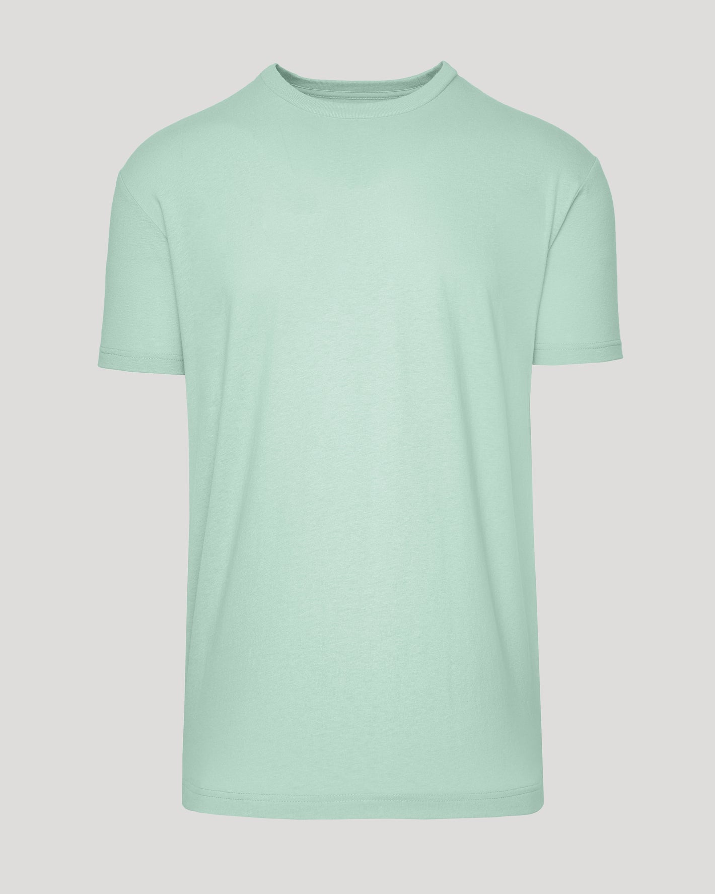 Heather Mist Classic Crew Neck, soft mint-green, fitted short-sleeve T-shirt.